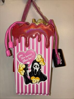 Ghost Face popcorn bucket crossbody purse